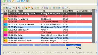 MusicMaster Walkthrough  Scheduling and Editing Logs Configuring the Schedule Editor View [upl. by Altheta]