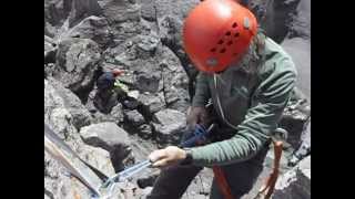 Rappelling off Teakettle Mountain Colorado  4212 metres 13819 feet [upl. by Yhcir944]