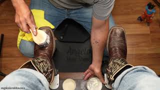 TAKE A SEAT For The BEST SHOE SHINE  Angelo Shoe Shine ASMR [upl. by Ainnek]