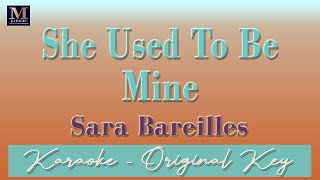 She Used To Be Mine  Karaoke Sara Bareilles [upl. by Nika14]