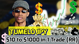 Easy Way To Turn 10 to 1000 with 1 Trade  Tumelo JPY Strategy [upl. by Eglanteen852]