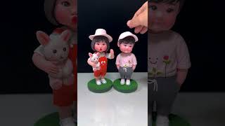 Meet My Cute Bobblehead Characters ：A Fun Clay Showcase [upl. by Fonz]