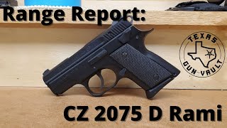 Range Report CZ 2075 D Rami Subcompact version of the CZ 75 [upl. by Archambault41]