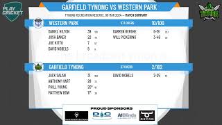 Warragul amp District CA  Div 4  Semi Final 2  GARFIELD TYNONG v WESTERN PARK  Day 2 [upl. by Ellemac]