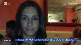 Brescia i funerali della maestra morta per aneurisma  La Vita in Diretta 04102024 [upl. by Oijile]