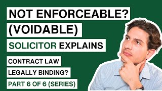 What Makes a Contract Not Enforceable  Lawyer Explains [upl. by Oivalf]