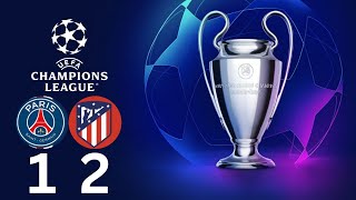 Gol de Nahuel Molina  PSG vs Atlético de Madrid 12 Resumen  Liga de Campeones 202425 [upl. by Neisa]