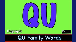 Digraph QU Words with meanings  Part 2 English phonics [upl. by Florio307]