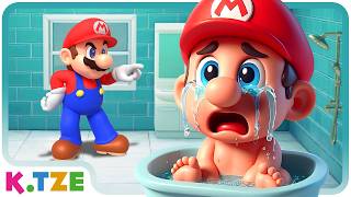 Baby Mario Hates Bathing 🛁😭 Super Mario Odyssey Story [upl. by Gerianne553]