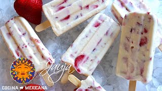 Paletas de Fresas con Crema [upl. by Steere]