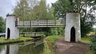 Canal Walk from Fazeley Junction to Drayton Footbridge 4K UK Walking Tour on the Canal Trail [upl. by Melita]