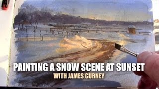 Painting a Snow Scene at Sunset with James Gurney [upl. by Ahcropal429]