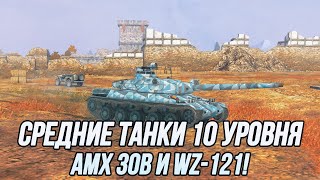 Средние танки 10 уровня  AMX 30B и WZ121  Tanks Blitz [upl. by Rachaba]