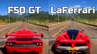 Forza Horizon 5 Ferrari F50 GT vs Ferrari LaFerrari  Drag Race [upl. by Elleinwad945]