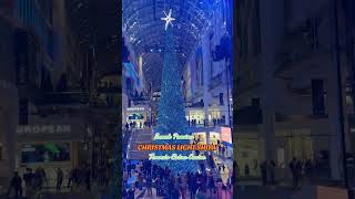 SNEAK PREVIEW  AWESOME CHRISTMAS LIGHT SHOW  TORONTO EATON CENTRE [upl. by Adiana695]