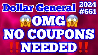 2024661😱Dollar General Couponing😱OMG😱NO COUPONS NEEDED‼️Must Watch👀👀 [upl. by Omero]