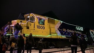 ONR Christmas Train at North Bay Ontario [upl. by Yzdnil]