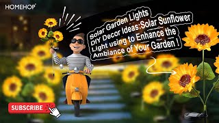 Solar Garden Lights DIY Decor Ideas solar Sunflower Lights Enhance Ambiance of Your Garden [upl. by Viv]