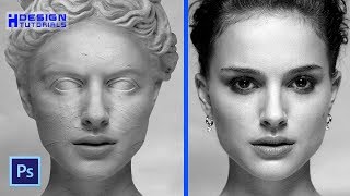 transform a person into a stone statue in Photoshop [upl. by Ploss]