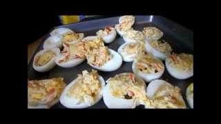 IMITATION CRAB MEAT DEVILED EGGS [upl. by Silbahc751]