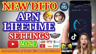 NEW DITO APN FAST LIFETIME SETTINGS 2024 GOOD FOR ALL NETWORKS PROMO Ang Lakas Kahit Bumabagyo ⛈️ [upl. by Ocin932]