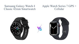 Samsung Galaxy Watch 4 Classic vs Apple Watch Series 7 Which is Better ⌚🍎 [upl. by Luapleahcim]