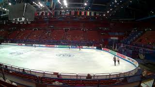 Savchenko amp Massot SP Practice Worlds 2018 190318 WholeRink View [upl. by Yaner]