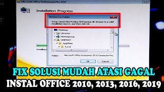 FIX BROWSE FOR FOLDER SETUP CANNOT FIND INSTAL OFFICE 2010 2013 2016 2019 [upl. by Lsiel]