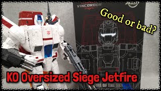 Jetfire KO oversized transforming figure Vincordor Fire of the Sky Siege diecast jetfire [upl. by Ominorej]