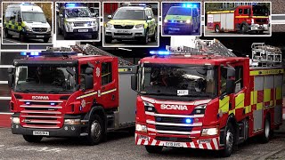 Fire engines police cars and ambulances responding in the UK 🚨 [upl. by Kred813]