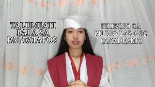 Talumpati para sa Pagtatapos  Filipino sa Piling Larang Akademik [upl. by Magdaia633]