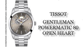 Обзор часов Tissot Gentleman Powermatic 80 Open Heart T1274071108100 [upl. by Turtle]