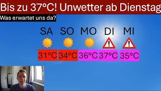 Große Unwettergefahr ab Dienstag Lokal extremer Starkregen und Großhagel möglich [upl. by Temple182]