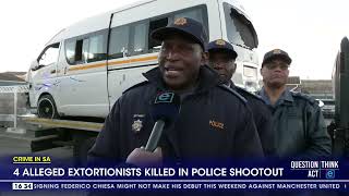 Four alleged extortionists killed in police shootout [upl. by Leroy]