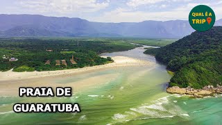 PRAIA DE GUARATUBA  PARAÍSO DE BERTIOGA PRAIA COM RIO E PISCINAS NATURAIS [upl. by Renner836]