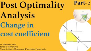 Post Optimality Analysis Part2Change in Cost Coefficient [upl. by Ashlee120]