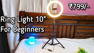 Ring light 10quot with tripod stand ₹ 799 only unboxing amp Review [upl. by Sigfried]