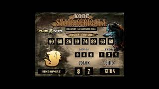 PREDIKSI TOGEL SINGAPORE HARI INI SENIN 04 NOVEMBER 2024 [upl. by Akierdna]