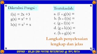 Fungsi Komposisi Contoh soal dan pembahasan SMASMK Kelas XI [upl. by Karry]