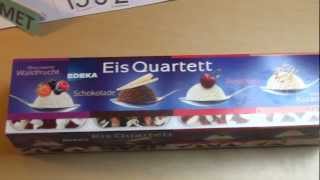 EDEKA Eis Quartett Waldfrucht Schokolade Amarena Karamell [upl. by Yhtomit]