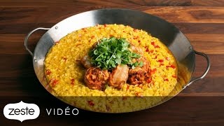 Cuisiner un risotto aux crevettes et safran  Zeste [upl. by Benyamin]