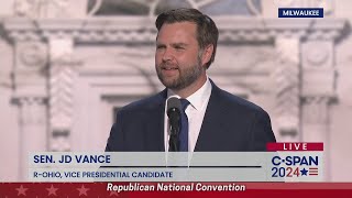 JD Vance Acceptance Speech at 2024 Republican National Convention [upl. by Ezra]