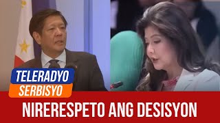 Marcos supports Imee’s exit from Senate lineup  Teleradyo Serbisyo 30 September 2024 [upl. by Aem]