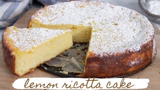 Italian Lemon Ricotta Cake Recipe  NO FLOUR [upl. by Anneliese]