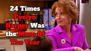 24 Times Evelyn Harper Was the Mom Of The Year  Two And A Half Men [upl. by Ymassej]