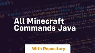 all minecraft commands java [upl. by Wagstaff]