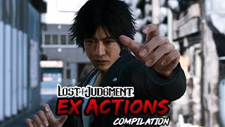 Lost Judgment  All EX Actions Compilation [upl. by Ogirdor]