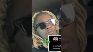 Young Thug Disses Gunna Reaction amp Music Comeback fypシ゚viral rapper youngthug [upl. by Rothmuller]