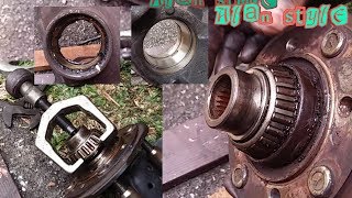 Cara ganti bearing bahagian tyre depan proton saga iswara DiyTutorial Automotive [upl. by Millur]