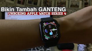 Unboxing Apple Watch Series 4 40mm Space Gray  Si Keren yang Harganya Wadaw [upl. by Ahsercel]